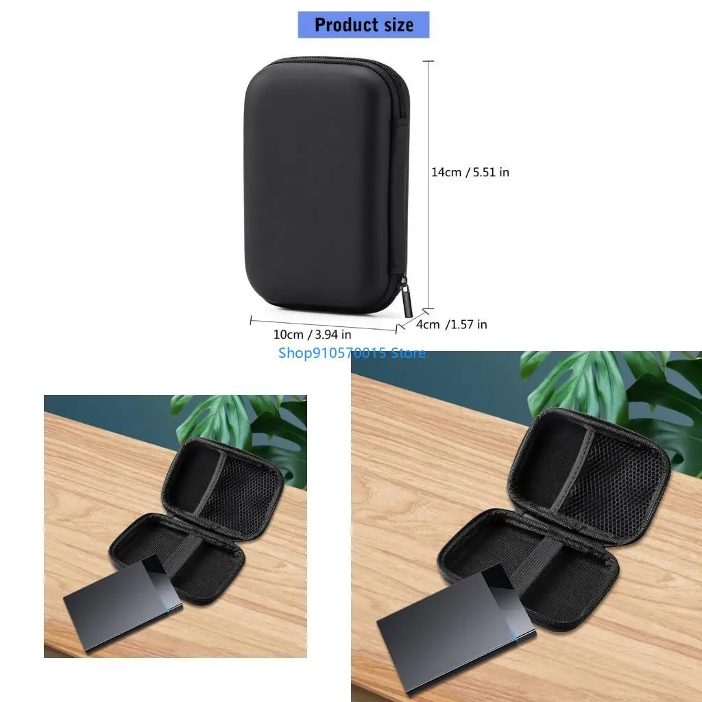B95C Shock Resistant Carrying Case Mouse Bag For Computer Mouse And Portable Hard Drive Storage Box Durability Design