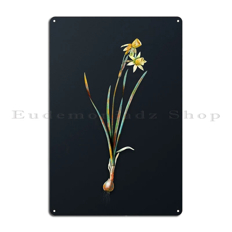 Narcissus Calathinus Metal Sign Character Classic Home Mural Living Room Tin Sign Poster