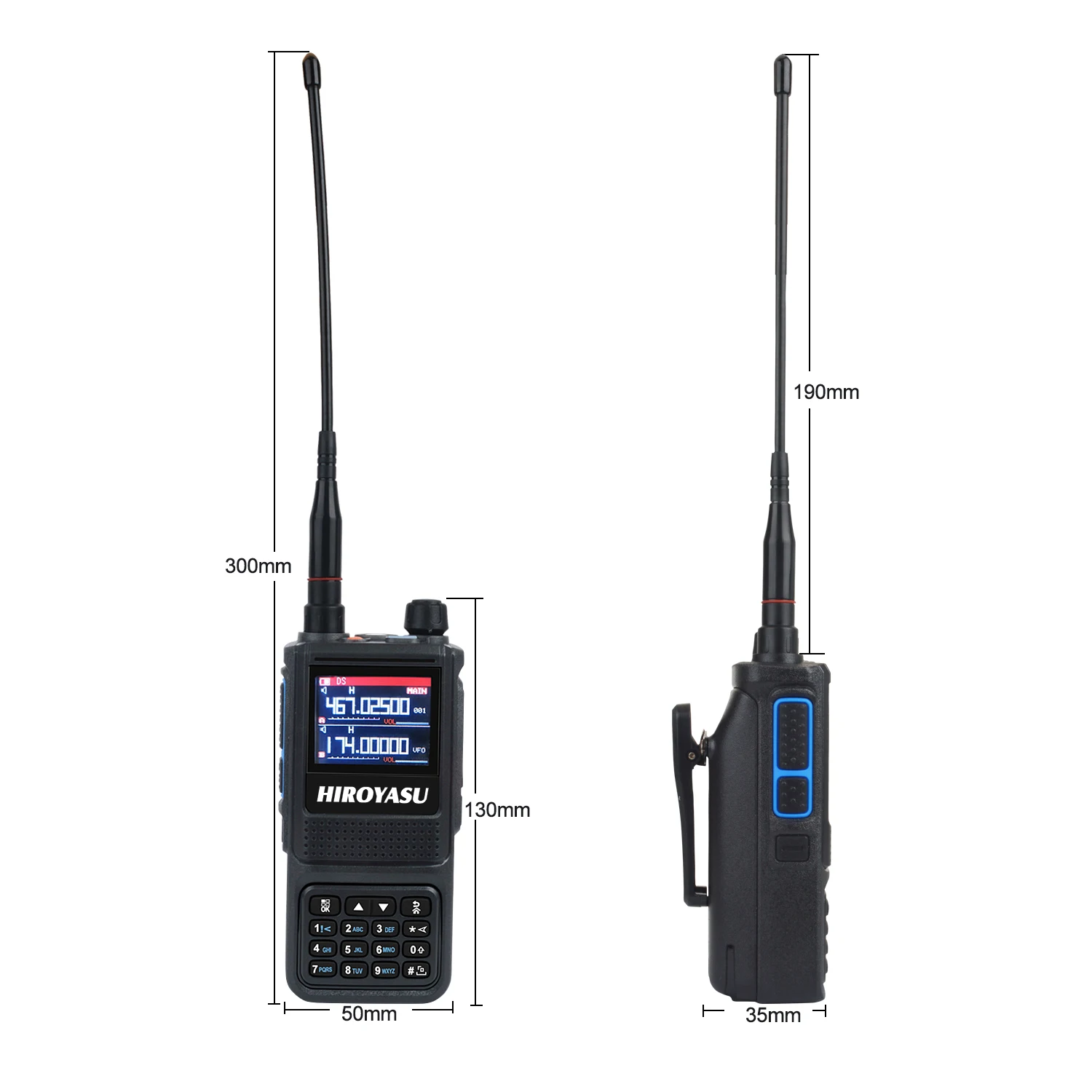 Hiroyasu HI-8811 Air วิทยุ FM 2 Rx Walkie Talkie 220-260MHz VHF UHF 330-400MHz 4Bands TX & Rx ความถี่วิทยุสแกนเนอร์