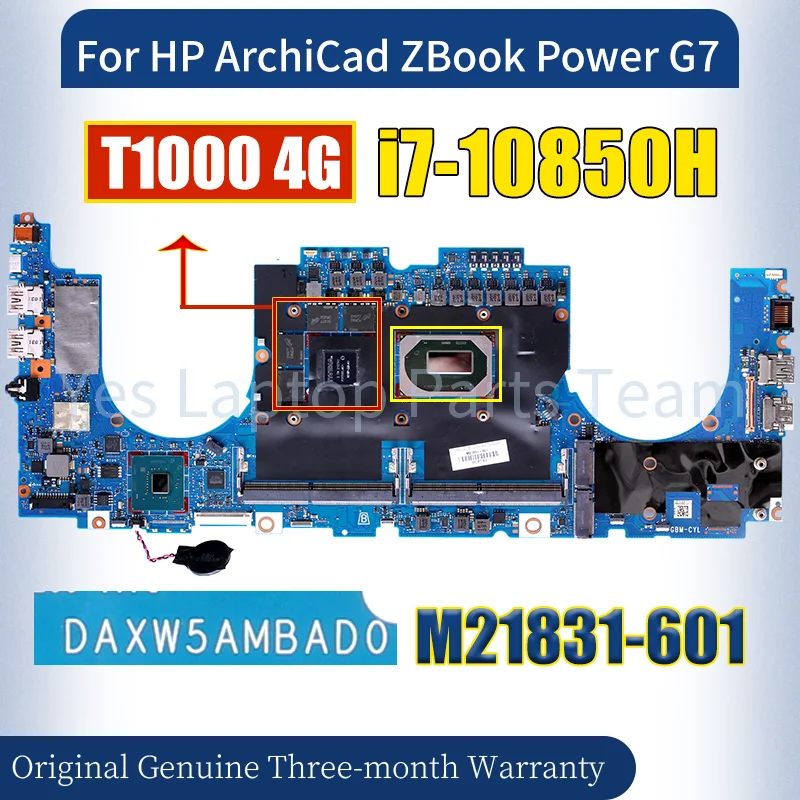 

DAXW5AMBAD0 для ноутбука HP ArchiCad ZBook Power G7, материнская плата SRH8P i7-10850H T1000 4G N19P-Q3-A1 M21831-601, материнская плата для ноутбука