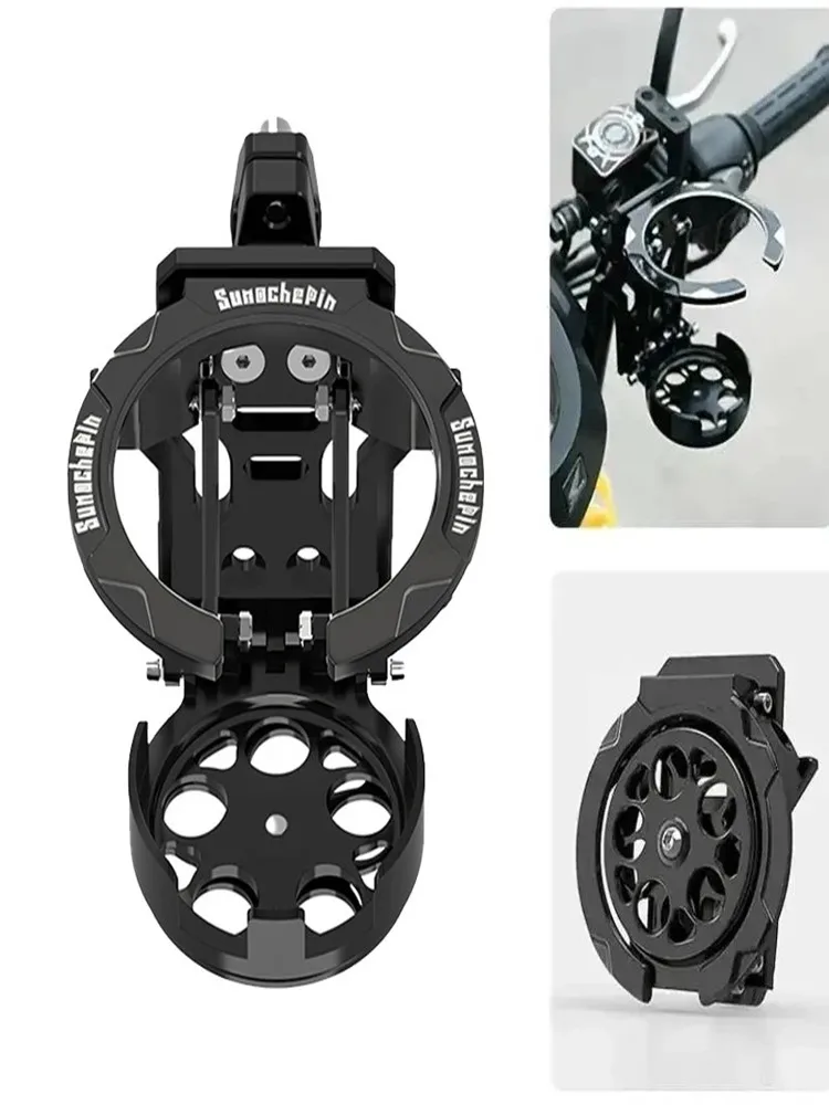 AliExpress NONE 2026 NEW Motorcycle Foldable Cup Holder Lightweight Adjustable Water Bottle Mount for Electric Bicycle Sport Cycling Accessories