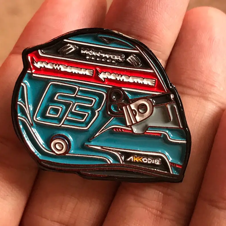 George Russell 2022 Blue  Helmet enamel pin