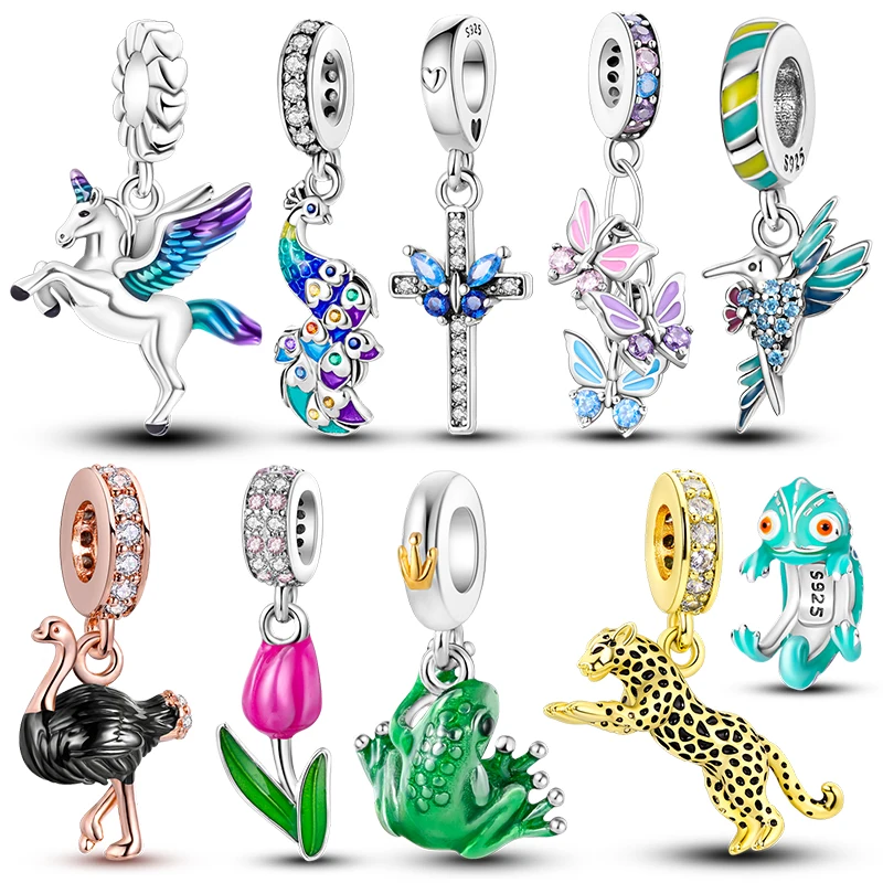 

Various Animal Shapes Dangle Charm Beads Fits 3mm Bracelet Bangle Necklace For Women Pendant Luxury DIY Jewelry Making Fine Gift
