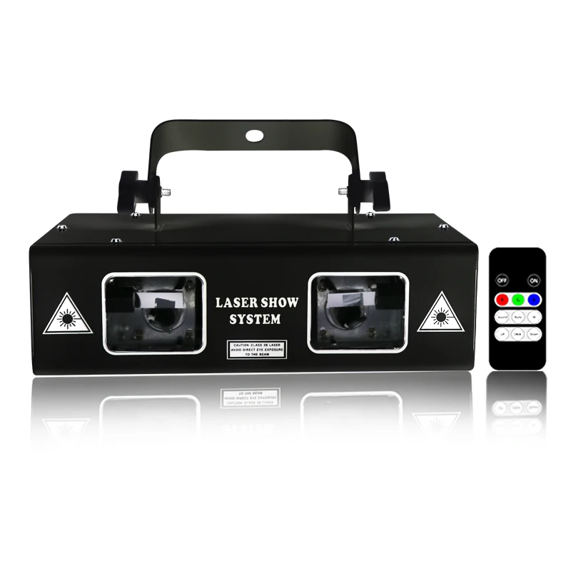 RGB Remote Control 3D Animation Party Lights for Club Stage Disco Wedding DJ Equipment Christmas Atmosphere Laser Projector
