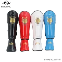 Protector de pierna de boxeo, Protector de tobillo Muay Thai, espinilleras de Kickboxing MMA, equipo de lucha de Sparring grueso, mallas protectoras de tobillo