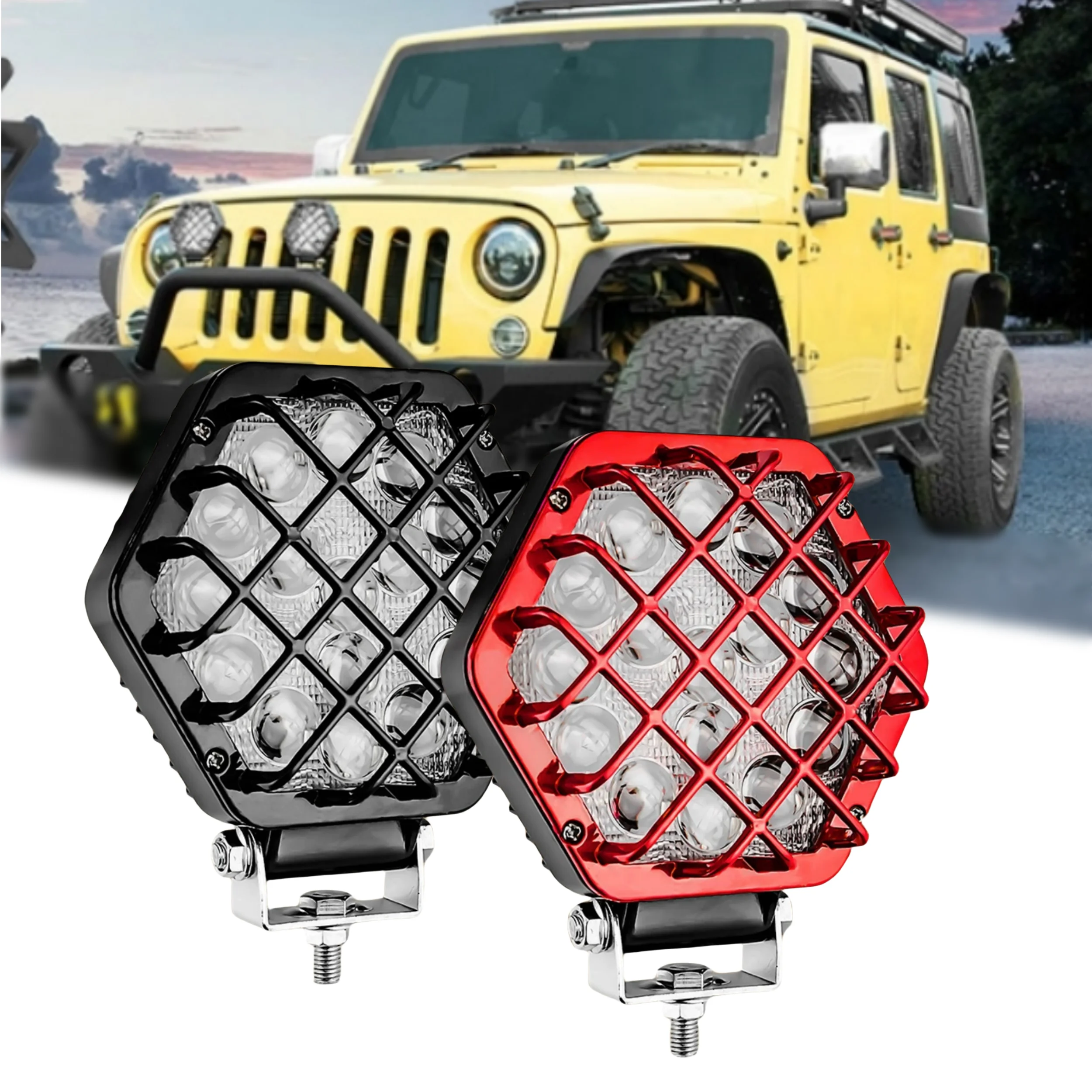 

Car 5 Inch LED Work Lights 12V 24V Super Bright Spotlight DRL 48W Headlight For Offroad Motorcycle SUV JEEP Truck Boat ATV 6000K