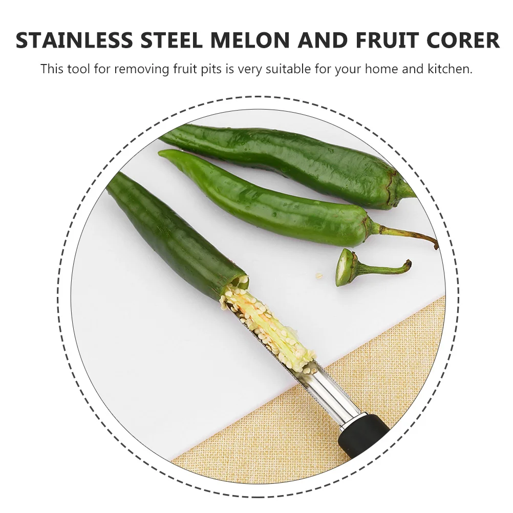 Jalapeno Removal Tool Fruit Pitter Remover Chili Core Remover Chili Pepper Corer Pepper Corer Tool Cucumber Corer Bbq Tools