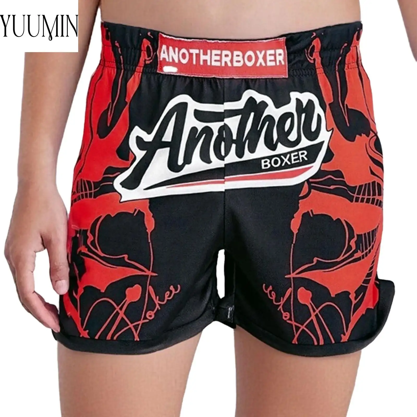 

Kids Teens Boys Boxing Kickboxing Shorts Elastic Waistband Sides Slit Quick-Drying Boxer Training Shorts Festival Party Costume