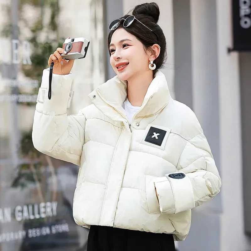 2024 New Cotton-padded Jacket Female Winter Parkas Korean Down Cotton Coat Thicken Warm Cotton Jacket Outerwear Short Women Tops