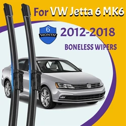 For VW Jetta 6 MK6 2012-2018 Wiper Blades Front  Windshield Clean Window Windscreen Auto Parts Car Rain Brushes 24''+19''