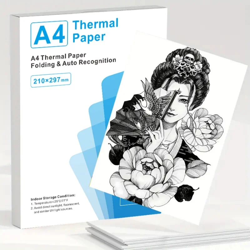 Eco-friendly A4 Thermal Paper Use for Various Industries and Printing Clearly &Printer Not Included Folding and Auto Recognition