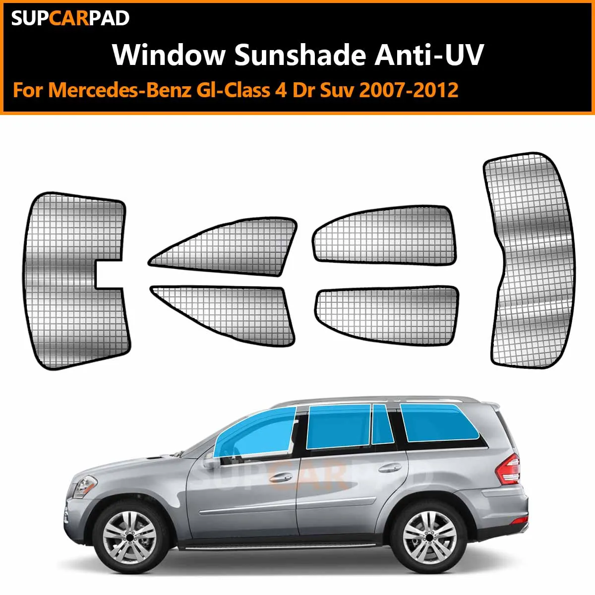

For Mercedes-Benz Gl-Class 4 Dr Suv 2007-2012 Custom Car Window Sunshade Anti-UV Car Sun Window Visors Sunshade Covers Accessori