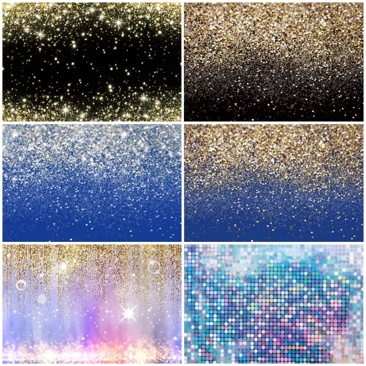 

Dreamy Glitters Light Shiny Photography Background Birthday Wedding Party Decoration Supplies Shiny Golden Backdrop Banner Props