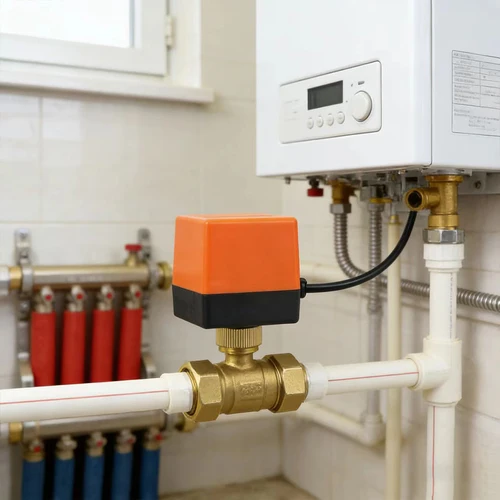 Imagen 2 del producto Válvula de Bola Motorizada de Latón DN15 DN20 DN25 DN32 DN40 DN50, Actuador Eléctrico de 3 Hilos y 2 Controles DC12-24V, Válvula Solenoide de 3 Vías AC220V