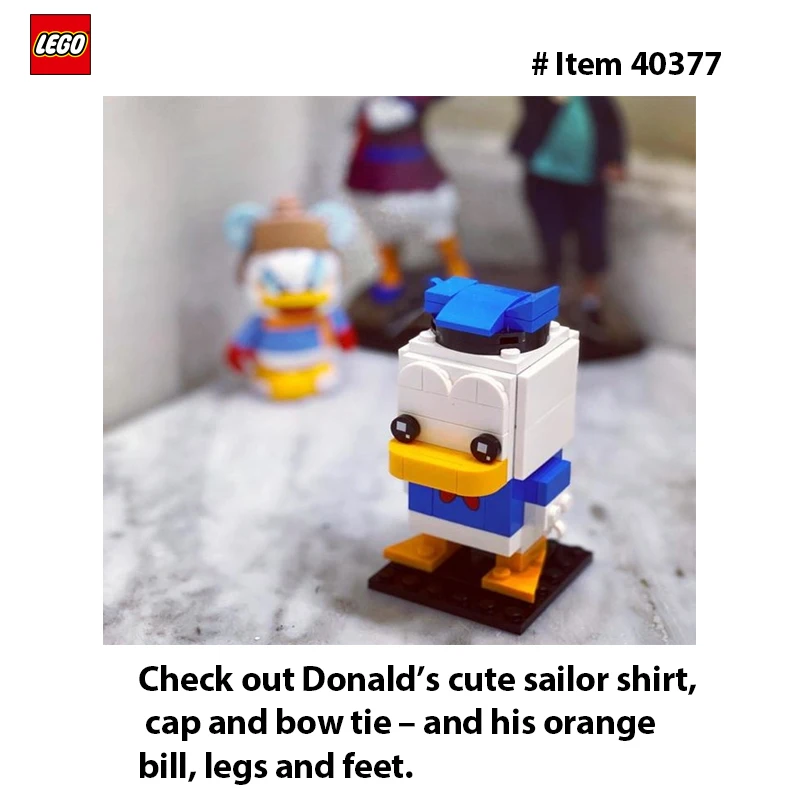 LEGO® 40377 Fans of LEGO BrickHeadz™ and classic  characters will love this model of Donald Duck 90 PCS