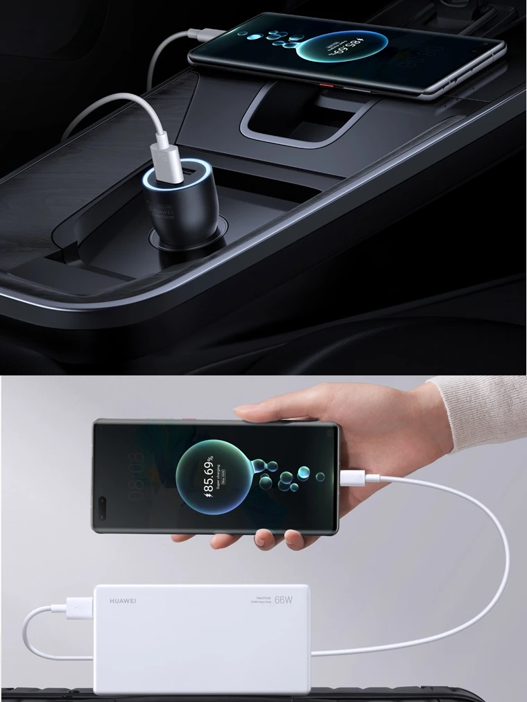 Oryginalny kabel do telefonu Huawei, obsługujący szybkie ładowanie SuperCharge 6A, z wtykiem USB-C, kompatybilny z modelami Huawei P60, P70, P50 Pro, Mate50, Mate70, Mate 60 Pro. Kabel USB-A do USB-C. — zdjęcie produktu 6