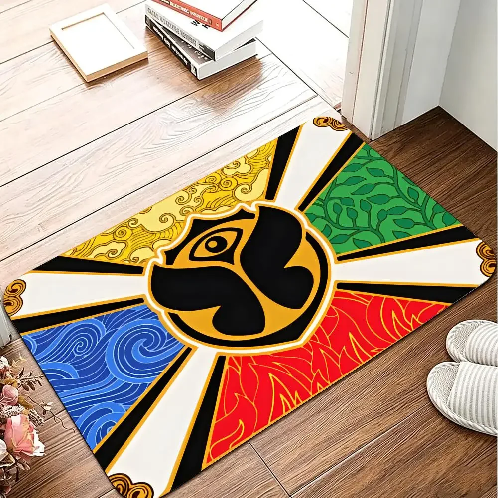 T-Tomorrowl Music Electronic Dance Festiva Floor Mat Flannel Rug Soft Non Slip Washable Door Mat For Bathroom Kitchen Home Decor