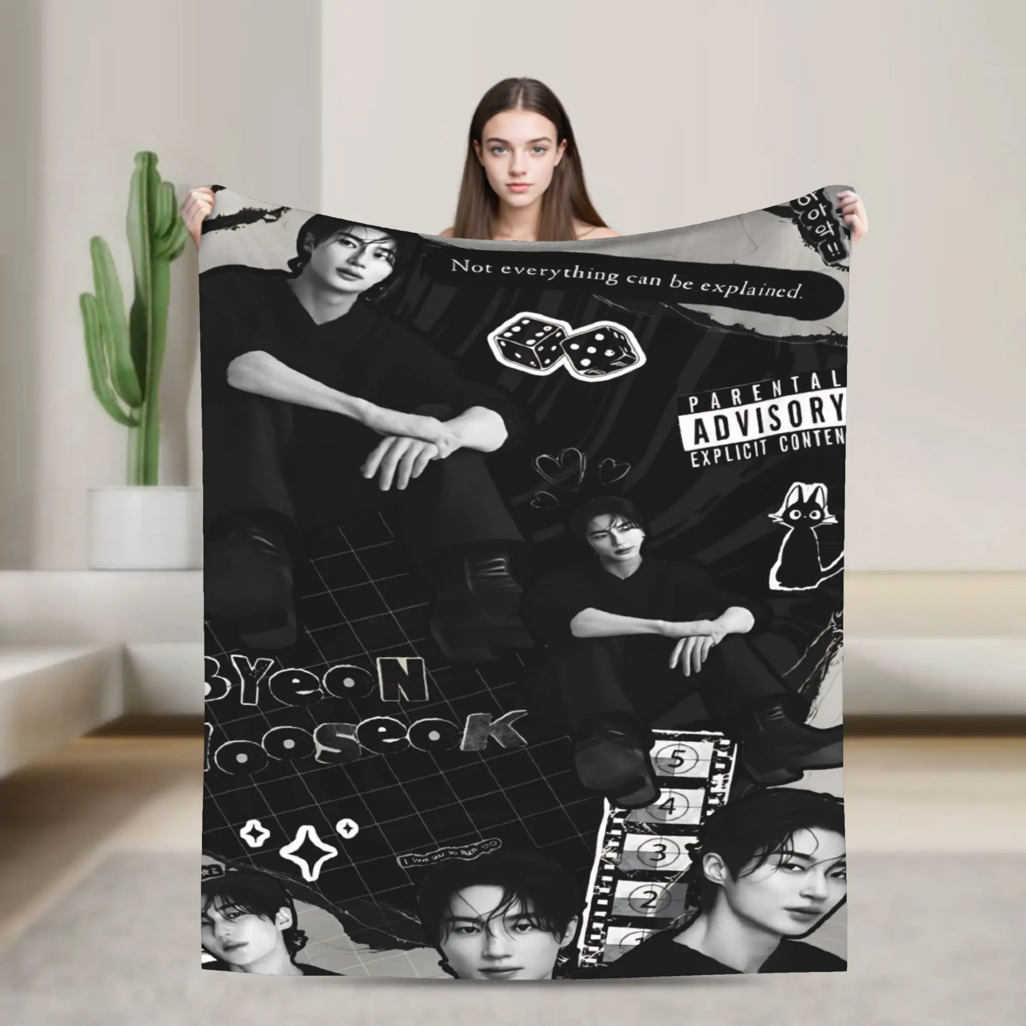 Byeon W-Woo-seok  Merch Blanket Super Soft Cozy  Throw Blankets for Living Room 50x60 Inches Multi-size Bedding Throws