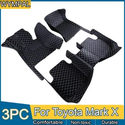 Car Floor Mats For Toyota Mark X X130 2010-~2019 Luxury Leather Mat Carpets Rugs Interior Parts Car Accessories 2011 2012 2013