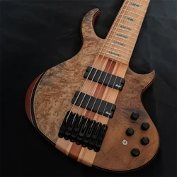 Electric Bass Guitar with 7 Strings, Neck Through Body, Active Pickup, High Quality