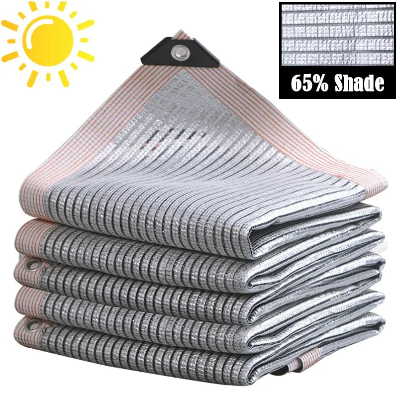 

65% Shade Rate Reflective Aluminum Foil Sunshade Net Anti-UV Summer Outdoor Sun Shelter Garden Succulent Plants Shading Tent