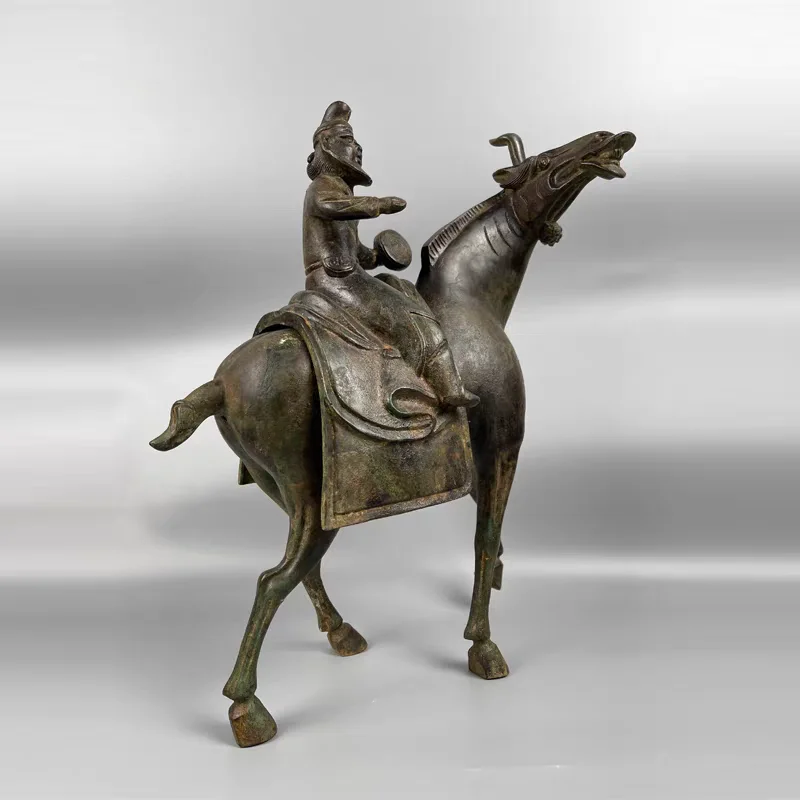 

Imitation bronze ornaments, Hu people riding horses, antique making, antique collection, handicrafts museum, creative ornaments