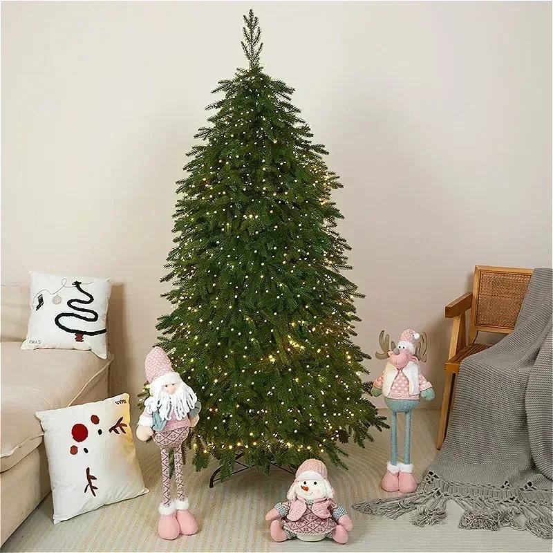 PE Artificial Christmas Tree with Lights Fir Tree Christmas Decorations Outdoor Indoor Christmas Ornaments 150cm180cm210cm