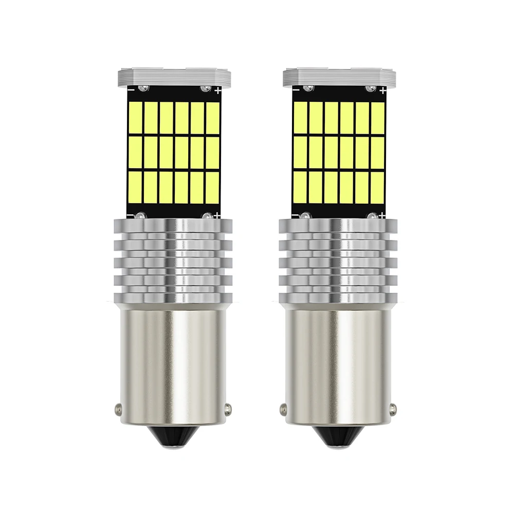 

2 шт., светодиодные лампы 1156 P21W BA15S PY21W BAU15S 1157 P21/5W BAY15D W21W WY21W W21/5W P27/7W для указателей поворота автомобиля, резервная лампа заднего хода 6000K