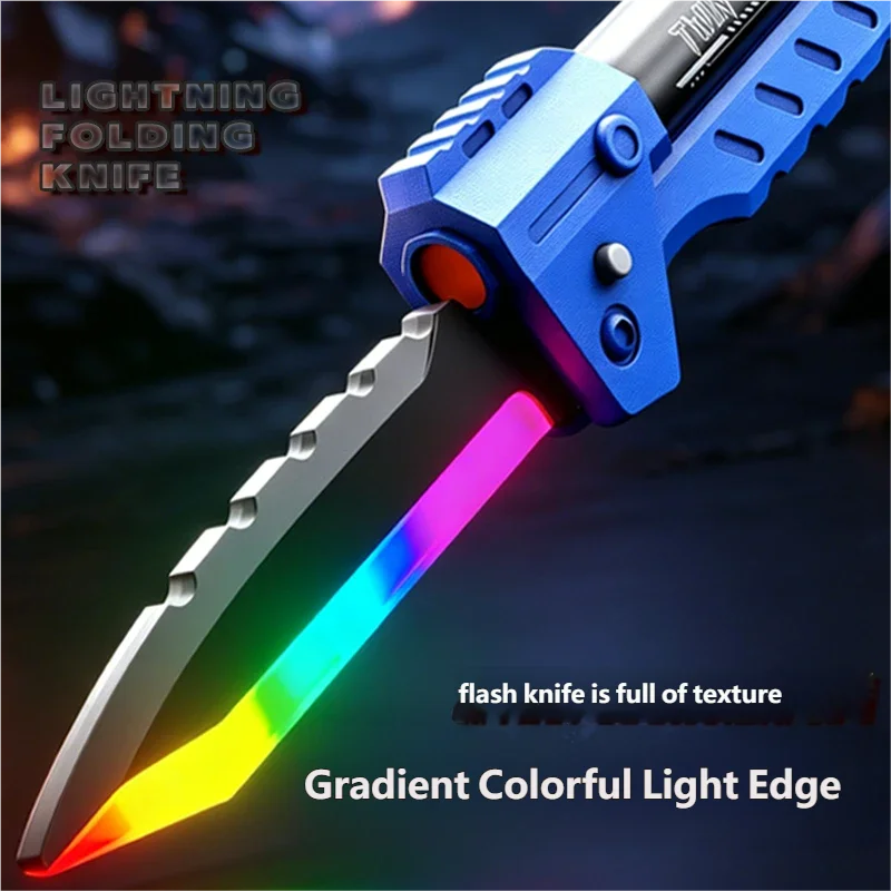 Bright Sword Folding Outdoor Toy Ejection Multi-Color Shoting Bullet Cosplay Sword Party Family Interactive Toy For Kids Adult