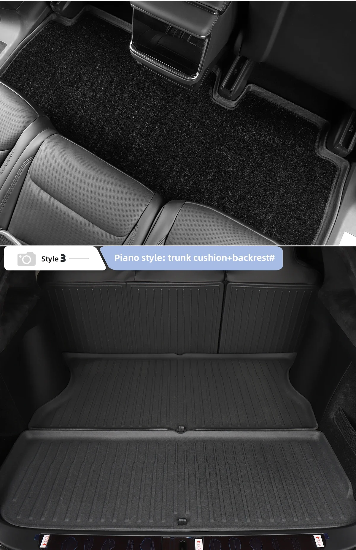 Fußmatten für Tesla Model X 2023 2024, TPE 3D-Autofußmatten, Kofferraummatte, wasserdicht, schützend, für Linkslenker – Detail 16