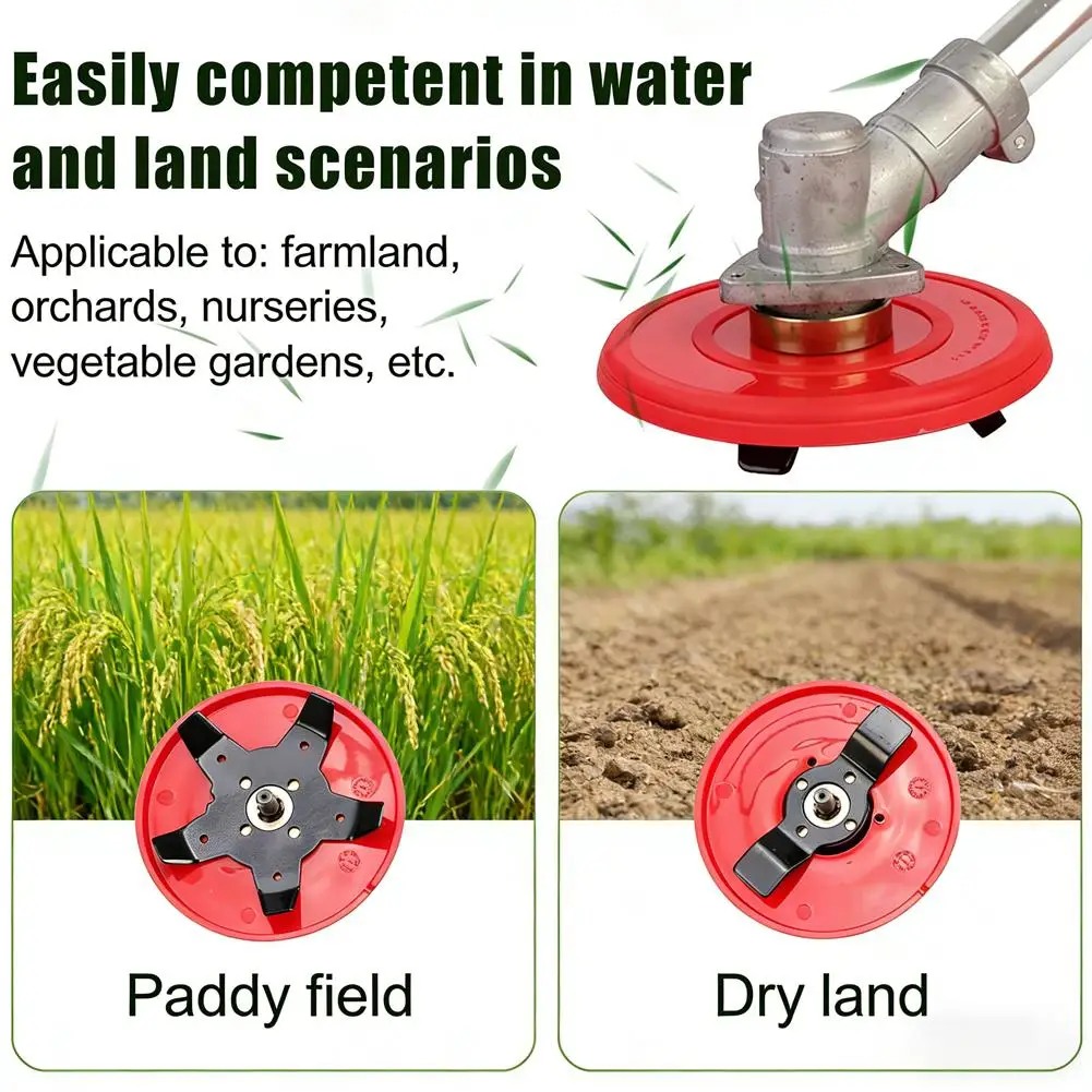 Multi-functional Lawn Mower Blades Trimmer Head Metal Blades Trimmer Garden Grass Paddy Field Dry Land Lawn Mower Machine Tool