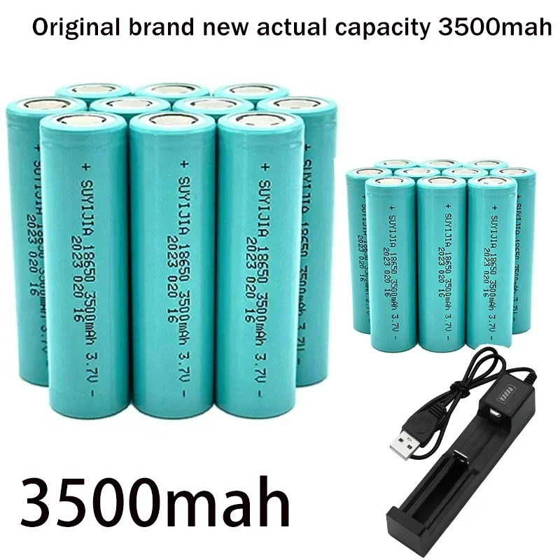 Original 18650 Power Battery 3.7V 3500mAh Lithium Rechargeable Batteries Flashlight Walkie-talkie Toy Power Tools Backup Battery