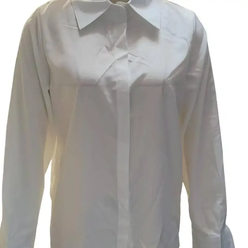 New Solid-Color Long-Sleeve Shirt | Double Placket Design, Commuting Style, Simple & Versatile Top