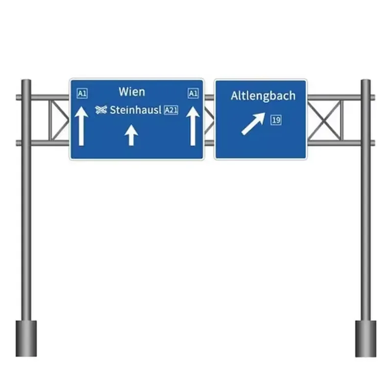 Single Lane Gantry Traffic Display Modular Overhead Pole System Stainless Steel Variable Message Sign Poles for Road