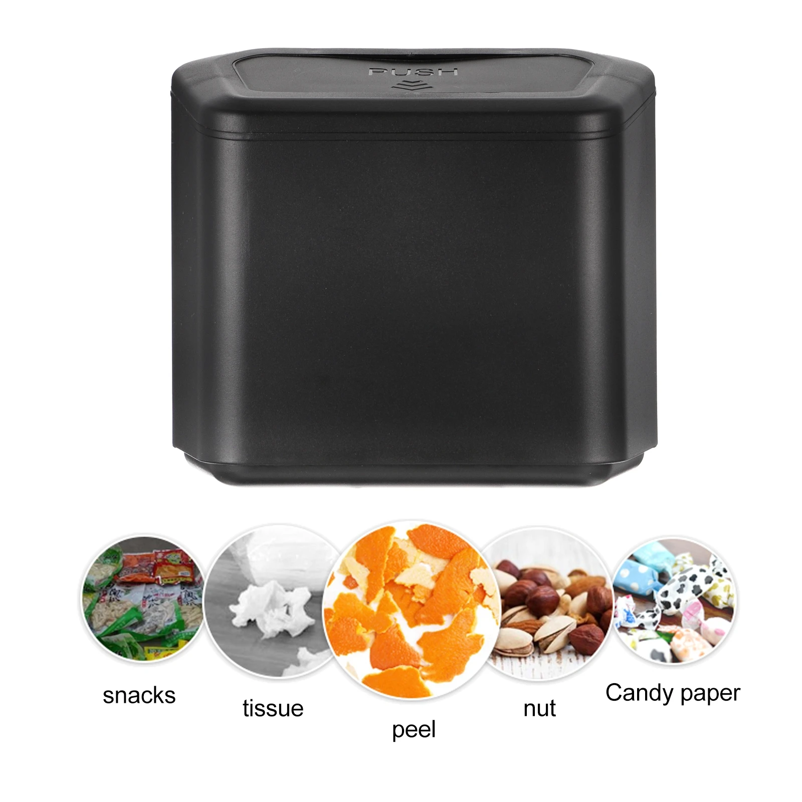 

Hanging Trash Can Mounted Garbage Bin Vehicle Plastic Container Odor Proof Compact Mini Waste Holder for Car Home Office Bedroom