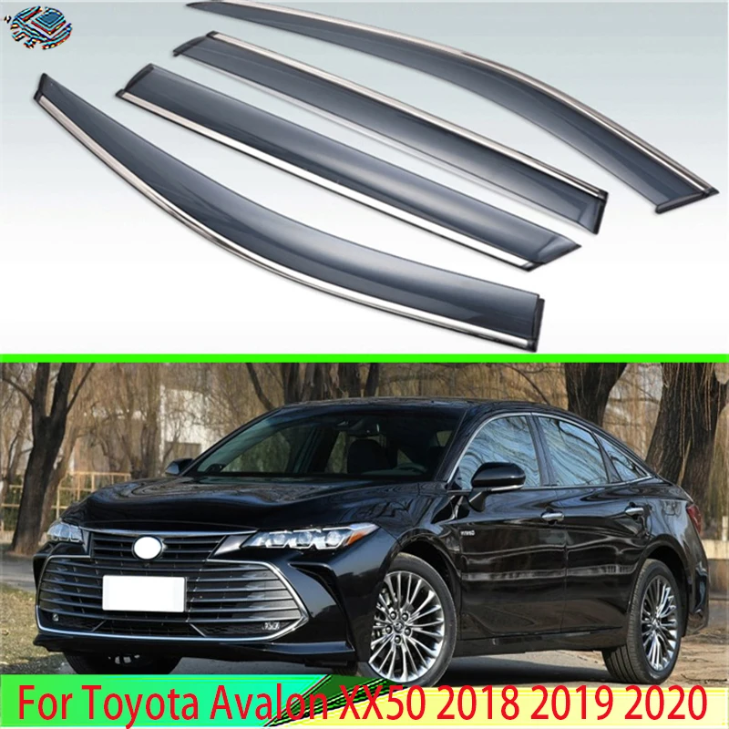 

For Toyota Avalon XX50 2018 2019 2020 Plastic Exterior Visor Vent Shades Window Sun Rain Guard Deflector 4pcs