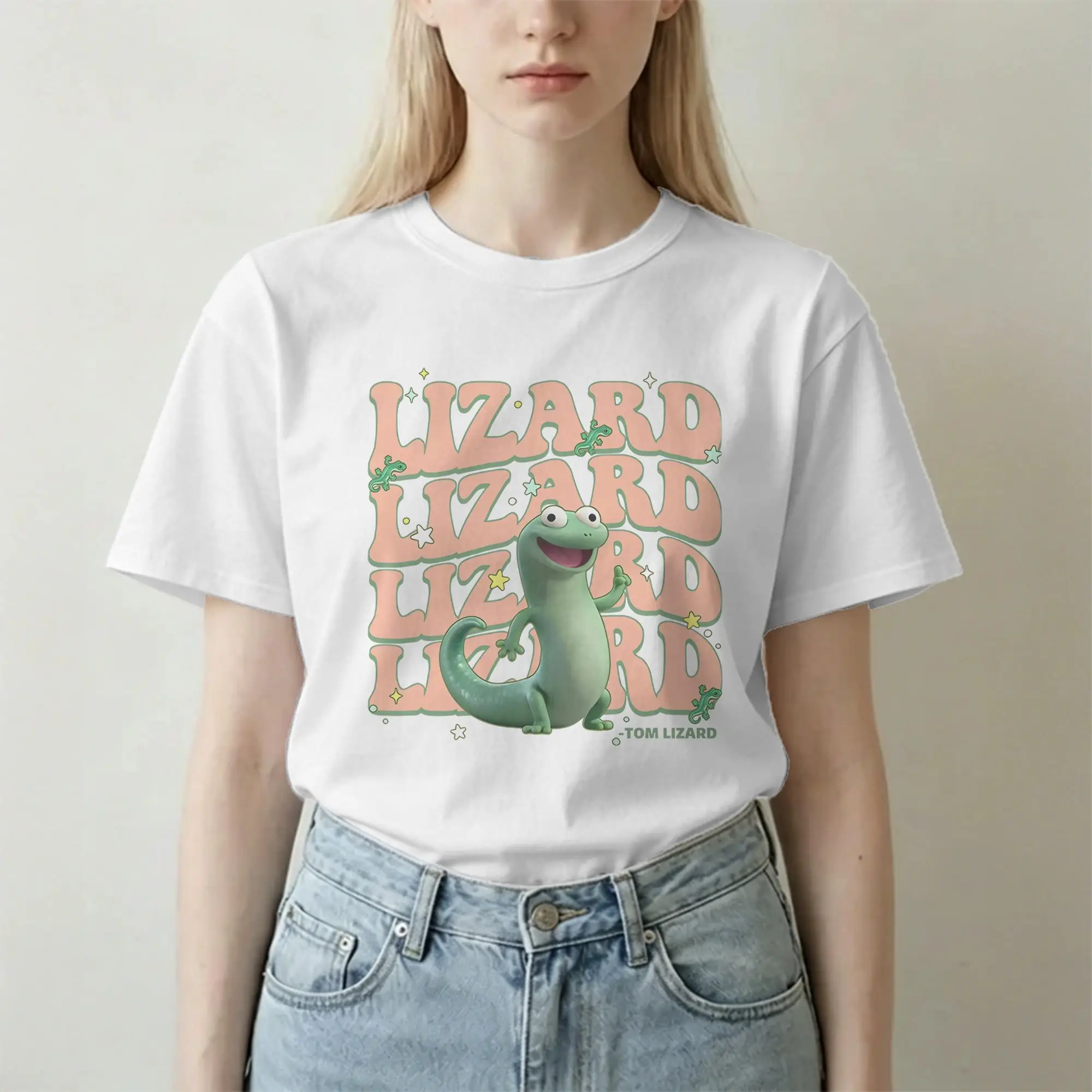 Weirdcore Tom Lizard Lizard Lizard Animated T Shirt Men Women 100% Cotton Vintage T-Shirt Crew Neck Hoppers Tees Clothes Gift