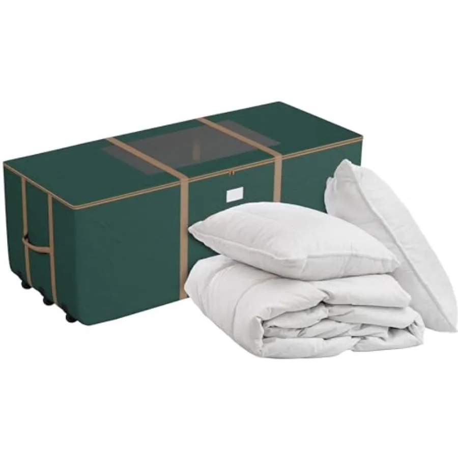 

Rolling Storage Bag - 12FT Storage Bags with Durable Handles and Wheels for Outdoor Cushion Clothes and More by Green