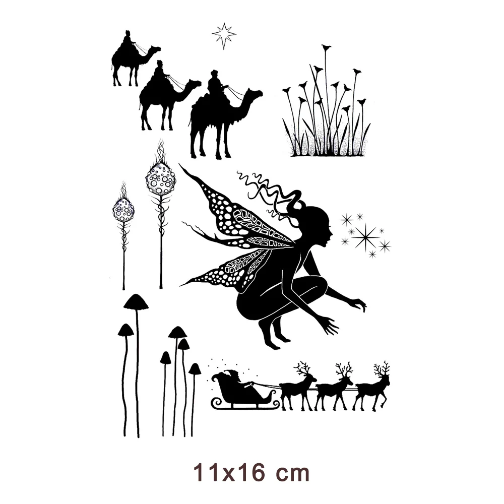 

Clear Stamps Fairy Camel Tranperant Silicone Stamp for Card Making Album Photo DIY Scrapbooking Decorative Craft Supplies