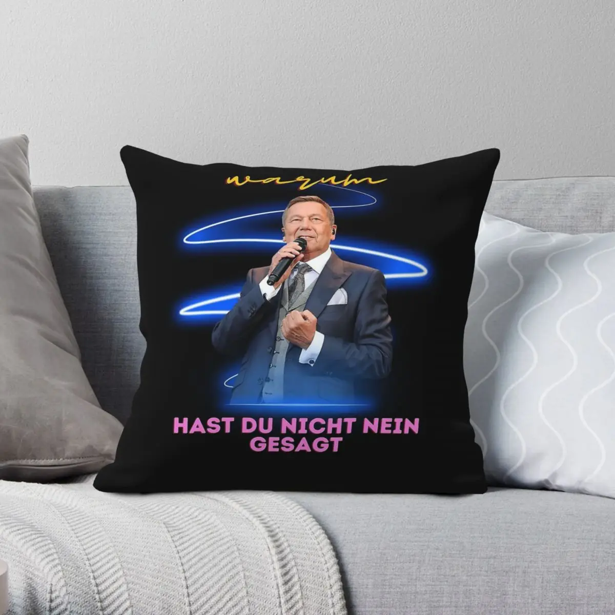 

Roland Kaiser Festival Square Pillowcase Polyester Linen Velvet Pattern Zip Decorative Throw Pillow Case Room Cushion Cover