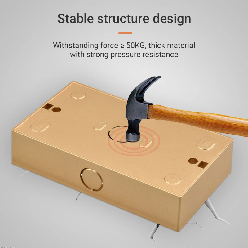 

ELEGAN For wall switch socket external mounting box, 86mm*86mm/118*86mm socket cable box white gold gray black Flame retardant