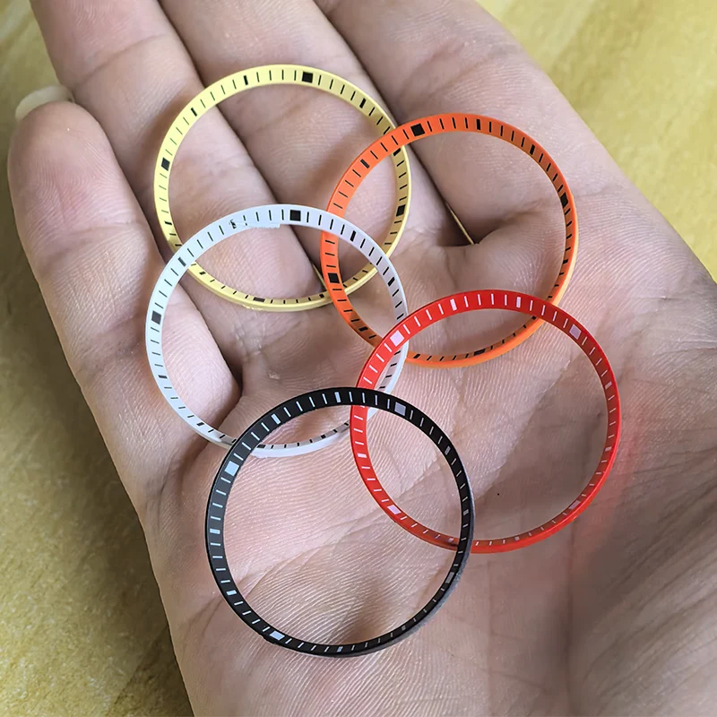 Dia 30.5mm Watch Chapter Ring Fits SKX007 SKX009 SRPD Watch Cases Replace Plasticsr Inner Ring NH35 NH36 Watch Case Refit Parts