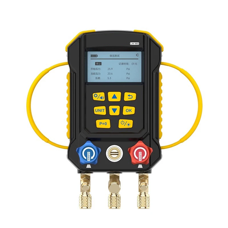 LM160 Automobile refrigerant pressure gauge Air conditioning refrigerant filling and fluorine intelligent digital display