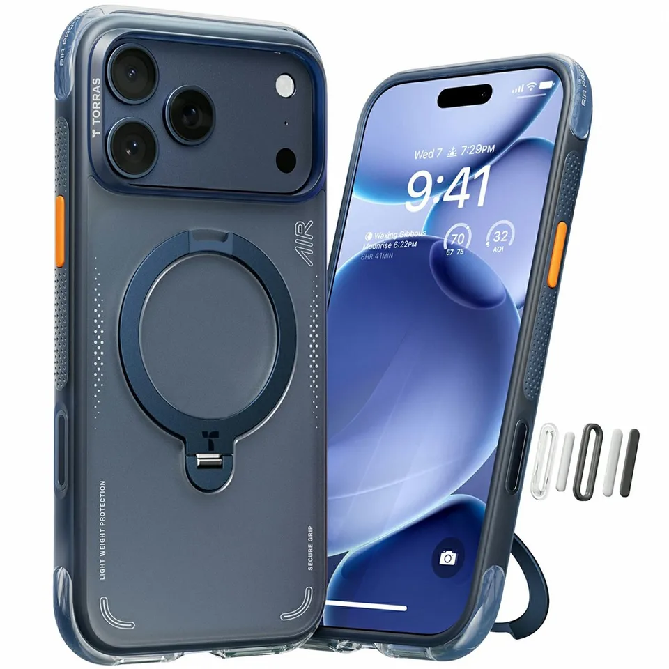TORRAS Ostand Q3 Air Series for iPhone 17 Pro Case with Kickstand