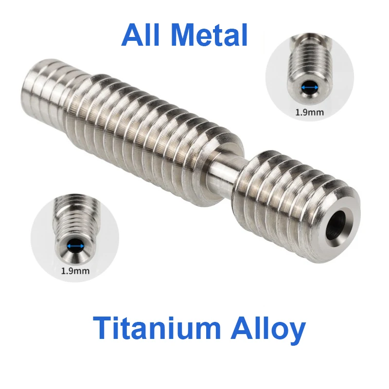 1 Pc 6*30mm Heatbreak 1.75mm Titanium Alloy Throat M6 Heat Break for Titan Extruder Hotend Kingroon KP3S KP5L 3D Printer Parts