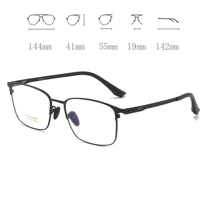 Reven Jate 6118 Optical Glasses IP Titanium Frame Prescription Eyeglasses Rx Men Glasses for Male Screwless Eyewear