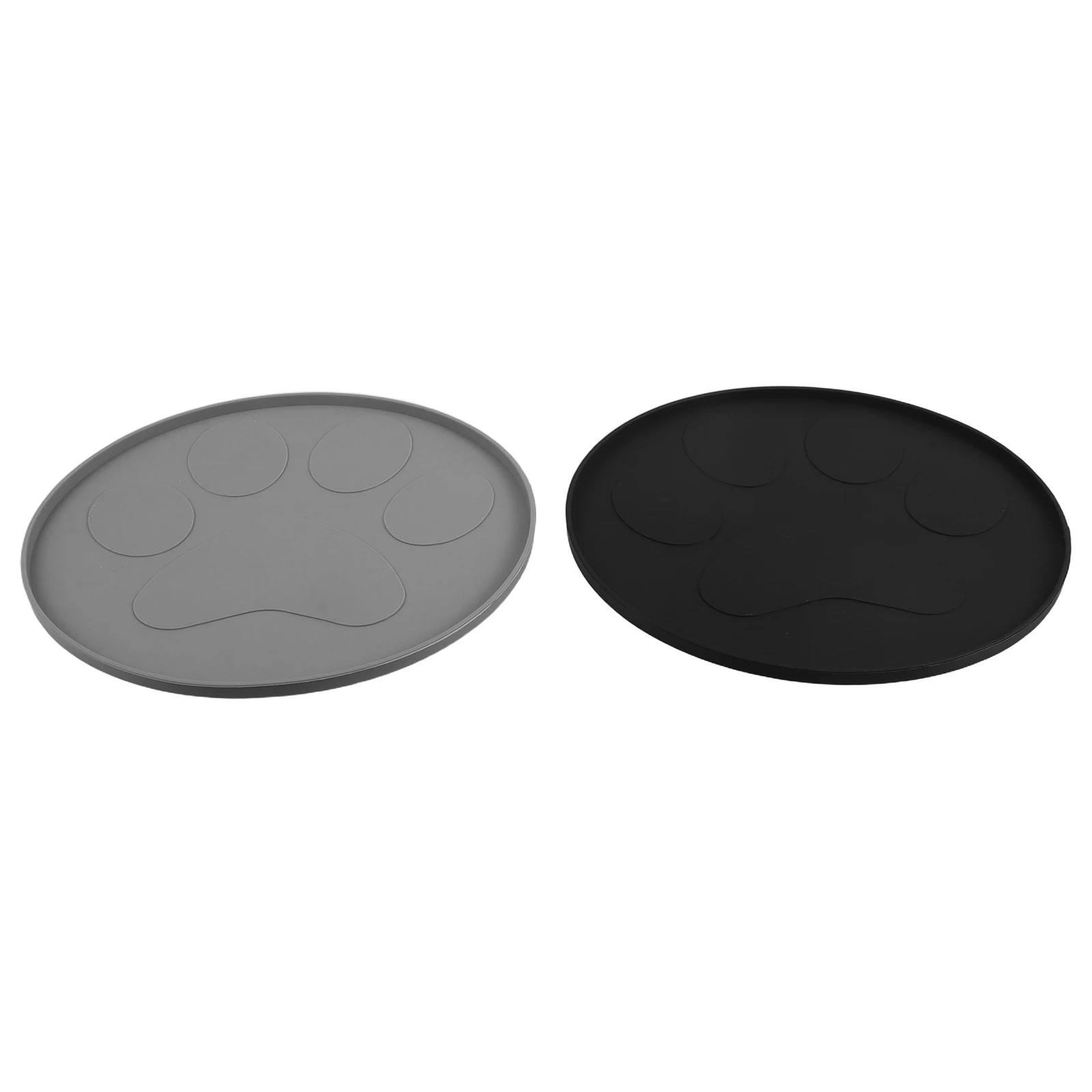 

2pcs Waterproof Silicone Pet Feeding Leak Proof Floor Protection Non-Slip Slow Eating Easy Clean For Dogs Cats