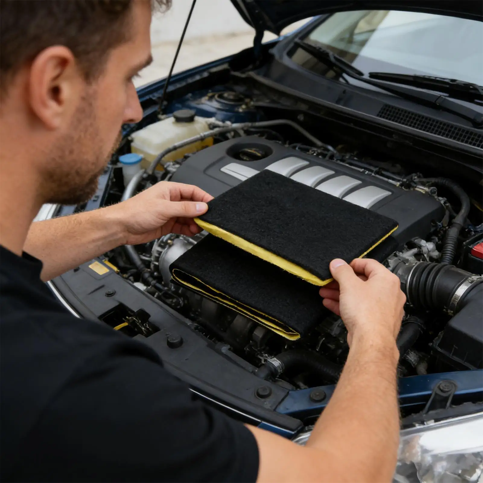 Battery Insulation For Cars Adhesive Vehicle Supplies Auto Battery Fireproof Cover For Drivers Trucks SUVs RVs Sedans Fleet