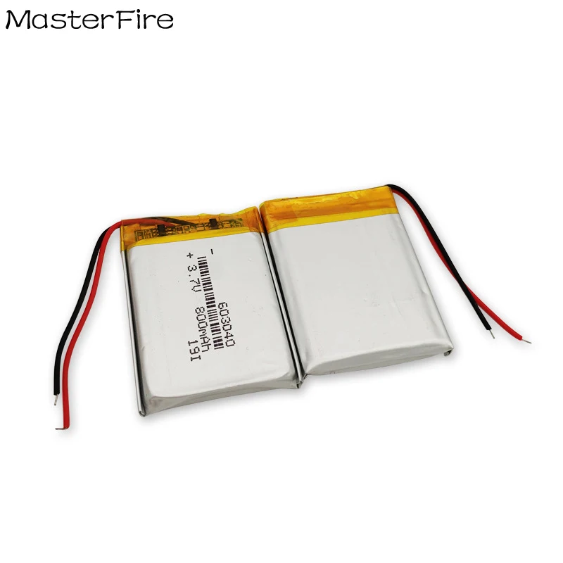 Wholesale 603040 3.7V 800mah Rechargeable Lithium Polymer Battery for Bluetooth Headset Alarm Table Lamp Camera LED Light Cell