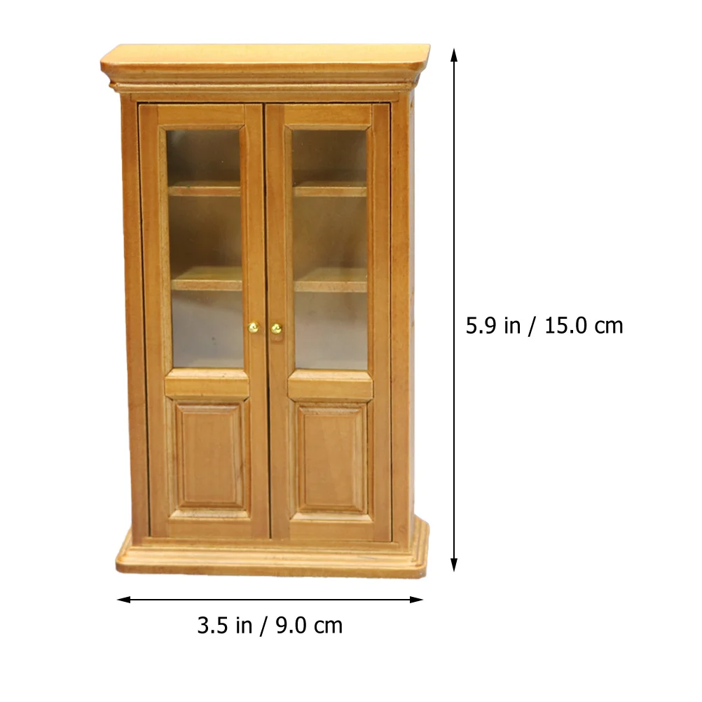 Mini Maroon Bookcase Durable Environmental-Friendly For House Furniture Vertical Cabinet Micro Scene Study Decor Kids Room Gift